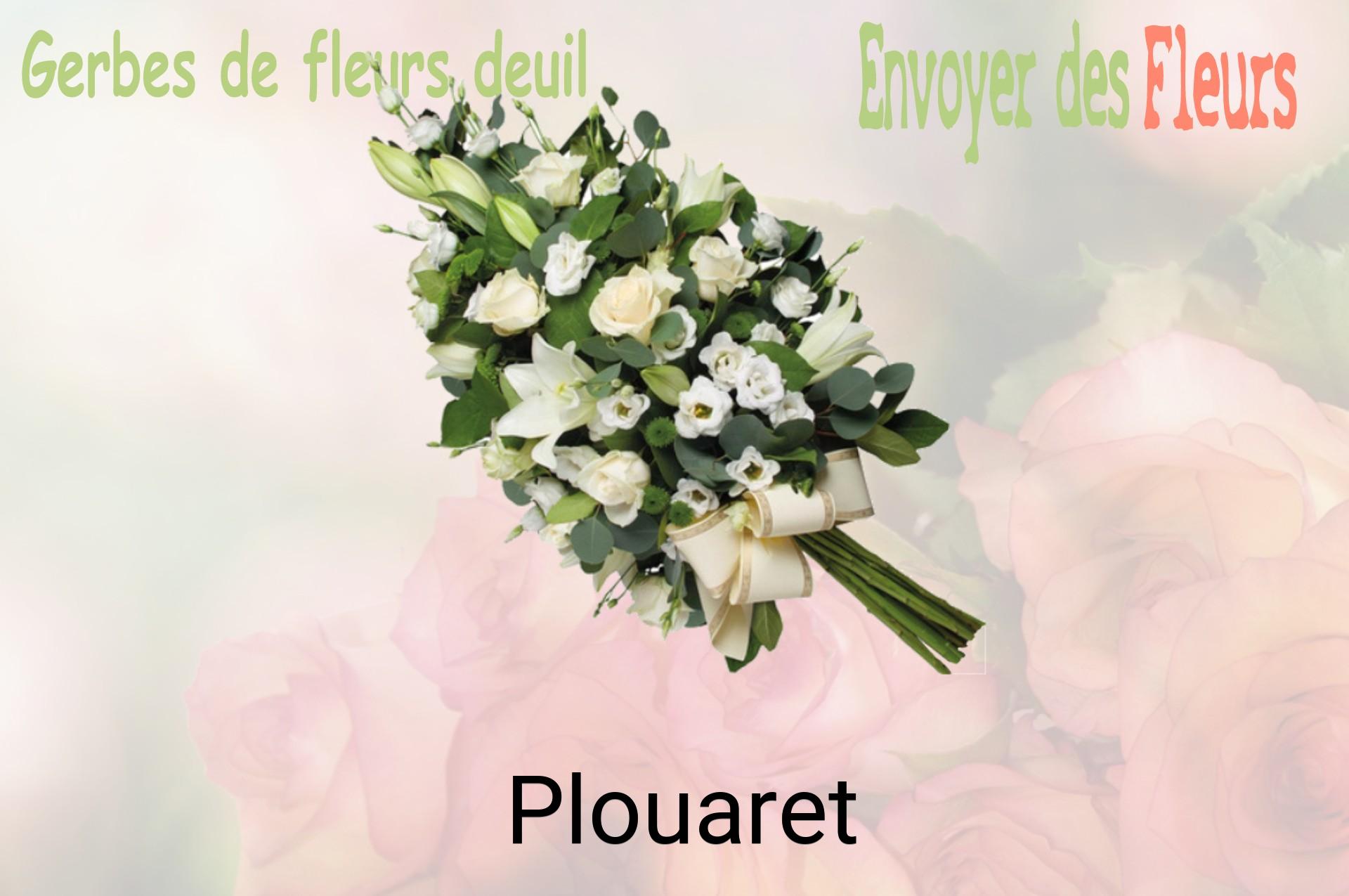 Gerbe de fleurs de deuil livrée à Plouaret